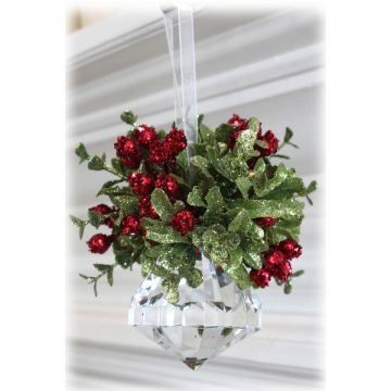 Ganz Kissing Krystals Mini Mistletoe Jewel Ornament