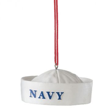Ganz Military Hat Ornament - Navy