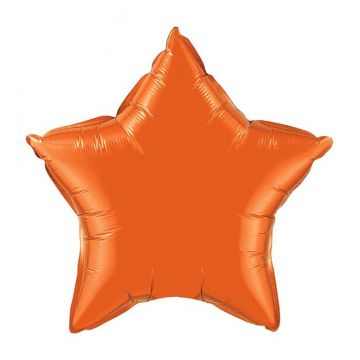 burton+BURTON 20" Solid Orange Star Balloon