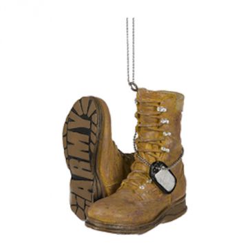 Ganz Military Boots Ornament - Army
