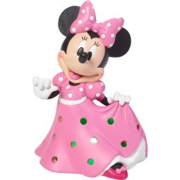 Precious Moments Disney Minnie Mouse LED Cutout Dress Musical Figurine