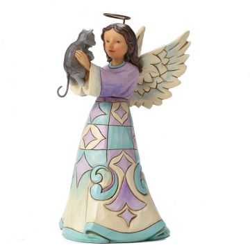 Heartwood Creek Faithful Friend Pint Sized Angel with Kitten Figurine