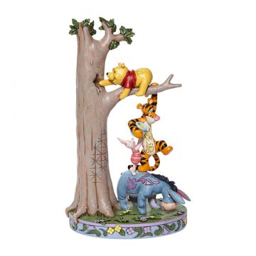Heartwood Creek Hundred Acre Caper Tree with Pooh and Friends Figurine