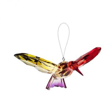 Ganz Crystal Expressions Yellow and Red Rainbow Hummingbird Ornament