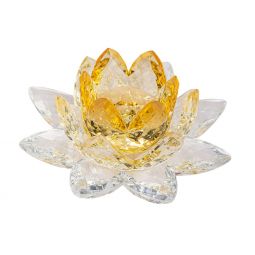Ganz Crystal Expressions Lotus Flower Figurine - Yellow
