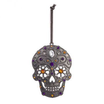 Ganz Crystal Expressions Spooky Sugar Skull Ornament