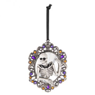 Ganz Crystal Expressions Spooky Skeleton Mirror Ornament