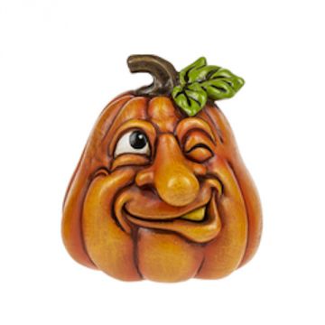 Ganz Halloween Funny Face Pumpkin Figurine - Wink