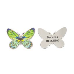 T One day at time ENJOY THE JOURNEY Butterfly Pocket Charm token transformation 