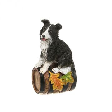 Ganz Dog on Barrel Figurine