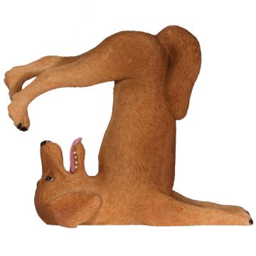 Ganz Yoga Dog Figurine - Golden Halasana Pose