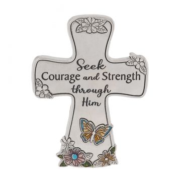 Ganz Beautiful Blessings Cross - Seek Courage and Strength through Him