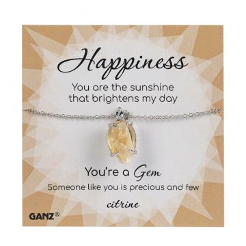 Ganz You're a Gem Necklace - Citrine - Happiness