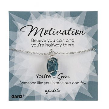 Ganz You're a Gem Necklace - Apatite - Motivation
