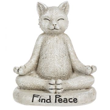 Ganz Zen Cat Figurine - Find Peace