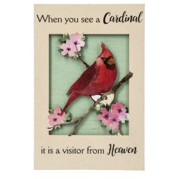 Ganz Laser Cut Greeting Plaque - When you see a Cardinal