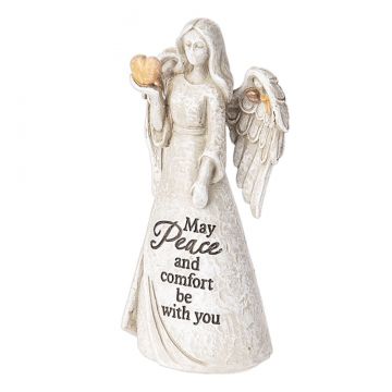 Ganz Memorial Pebble Angel Figurine - Peace