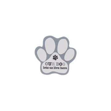 Ganz Paw Print Magnet - Our Dog Lets Us Live Here