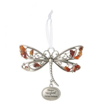 Ganz Garden Dragonfly Ornament - Always Have Faith Always Believe
