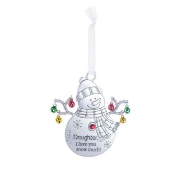 Ganz Jingle Bell Snowman Ornament - Daughter, I love you snow much!