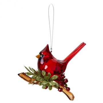 Ganz Kissing Krystals Classic Cardinal Ornament
