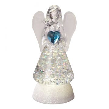 Ganz Mini Shimmer Birthstone Angel - March Aquamarine