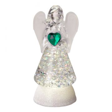 Ganz Mini Shimmer Birthstone Angel - May Emerald