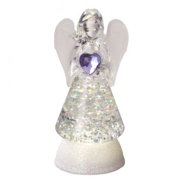 Ganz Mini Shimmer Birthstone Angel - June Light Amethyst