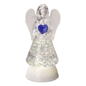 Ganz Mini Shimmer Birthstone Angel - September Sapphire