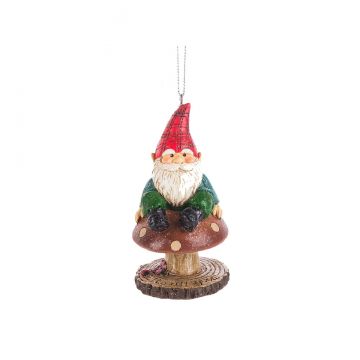 Ganz Midwest-CBK Adventure Gnome With Mushroom Ornament