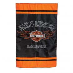 Evergreen Harley-Davidson Bar and Shield Flames Applique House Flag
