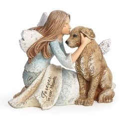 Roman Heavenly Blessings Angel with Dog Figurine