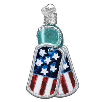Old World Christmas Military Tags Ornament