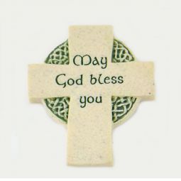 Roman Irish Pocket Faith Stone - Celtic Cross