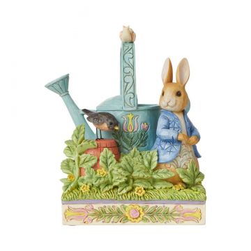 Heartwood Creek Beatrix Potter Peter Rabbit with Watering Can Figurine