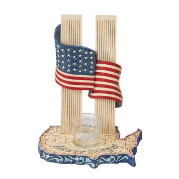 Jim Shore Never Forget 9-11 Candle Holder