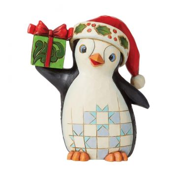 Heartwood Creek Christmas Penguin Pint Sized Figurine