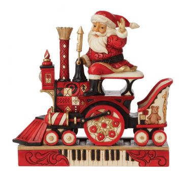 Heartwood Creek Santa Riding Train "Explore A World of Wonder"