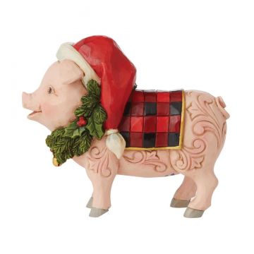 Heartwood Creek Country Living Country Christmas Pig Figurine
