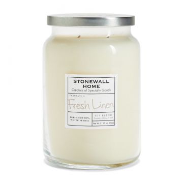Stonewall Home Fresh Linen - Large Soy Apothecary Candle