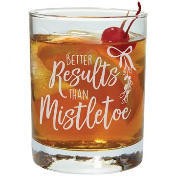 Carson Home Accents Better Results Than Mistletoe 12oz Rocks Glass