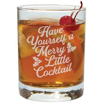 Carson Home Accents Merry Little Cocktail 12oz Rocks Glass