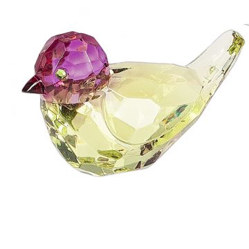 Ganz Crystal Expressions Two-Toned Itty Bitty Birdie - Dark Purple/Lime Green
