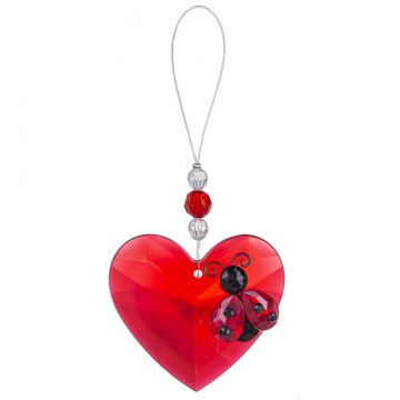 Ganz Crystal Expressions Love Bug Ornament - Red