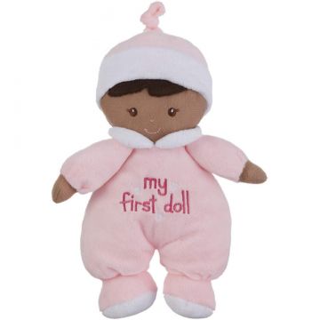 Ganz My First Baby Doll with Dark Complexion Black Hair Pink Outfit
