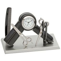 Sanis Enterprises Beauty Salon Desk Clock Black