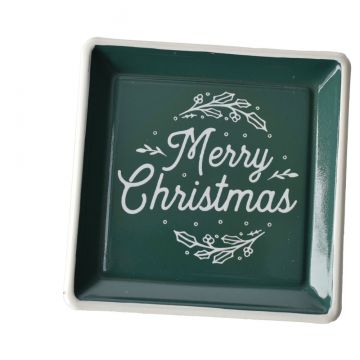 Ganz Midwest-CBK Emerald Green Trinket Dish - Merry Christmas