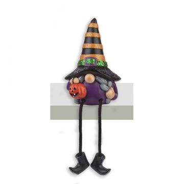 Ganz Gnome Witch With Purple Body and Black Feet Shelfsitter