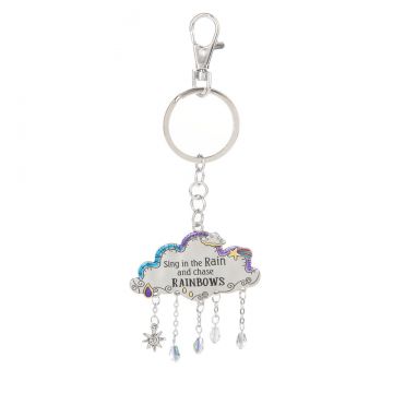 Ganz Clouds Key Ring - Sing In The Rain And Chase Rainbows