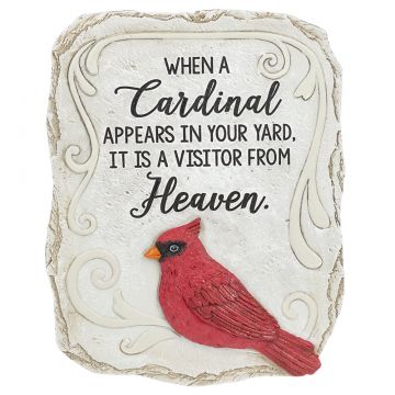 Ganz Memorial Cardinal Garden Plaque - When A Cardinal